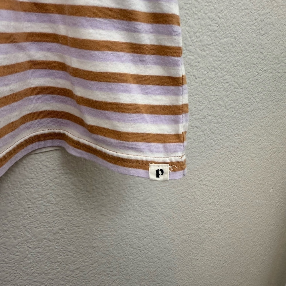 Pact Purple Orange Soho Stripe Organic Cotton Softspun Tank Top XS - Picture 4 of 10